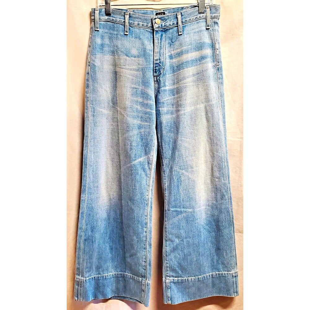 Anthropologie Citizens of Humanity light wash high rise wide-leg denim jeans 28